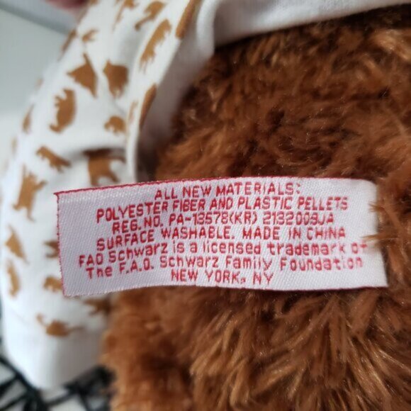 FAO Schwarz 15" Teddy Bear With FAO Shirt - Picture 6 of 6